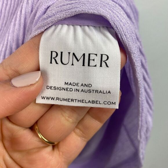 RUMER The Label Reverie Penelope Mini Bodycon Dress Lilac - Picture 6 of 9